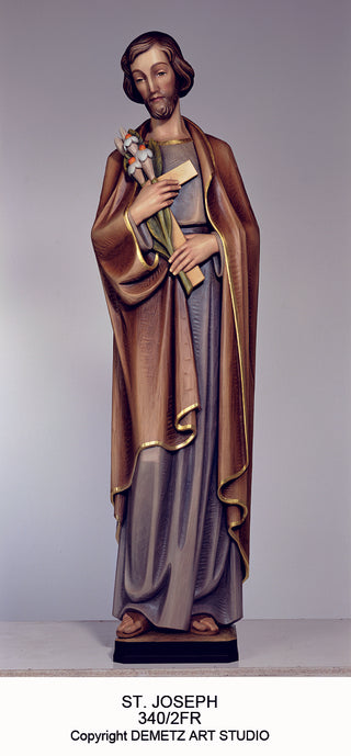 WOOD CARVED ST. JOSEPH STATUE