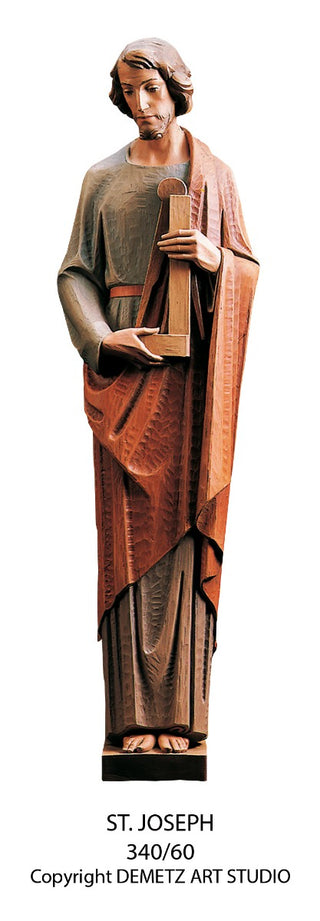 WOOD CARVED ST. JOSEPH STATUE