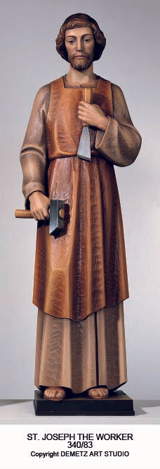 WOOD CARVED ST. JOSEPH THE