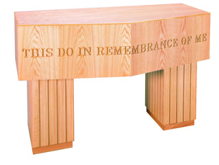 Communion Table with Lettering 60"W x 30"D x 34"H - 3707