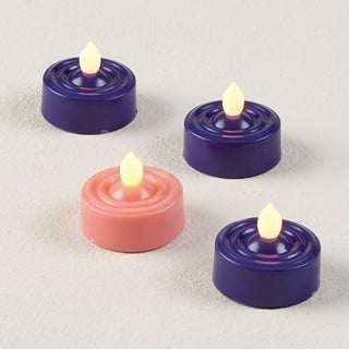 37954 4-Piece LED Tea Light Advent Candles