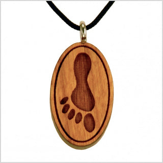 Wooden Footprints Necklace - 38D