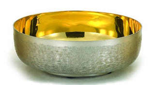 Open Ciborium - 6-1/8" Bowl, Silver-ox Gold-Line-Textured - 391S