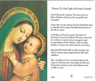 3936 Prayer to Our Lady of Good Counsel