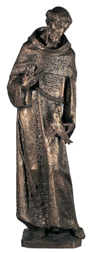 398-FR St Francis Statue - Wood Carved