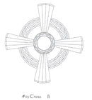 Scale Paten - 6"D - Design: 03/CROSS - ZEPPO-03/CROSS