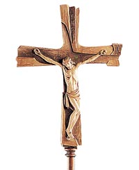 4003 Processional Crucifix Hand Carved
