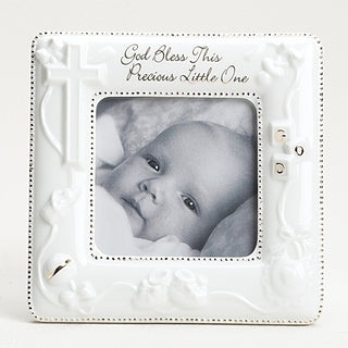 God Bless This Precious Little One Porcelain Frame - 40052