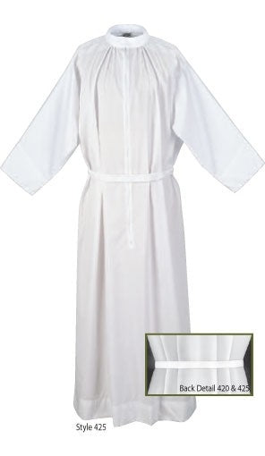 Poly/Cotton Clergy Fitted Alb Extra Small - 425-XS