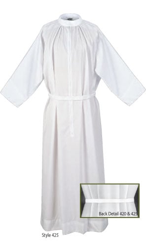 Poly/Cotton Clergy Fitted Alb Large - 425-LG