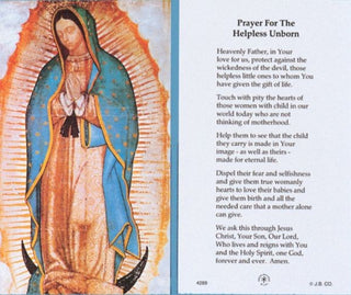 JB4289P Our Lady of Guadalupe: Prayer for The Unborn HC