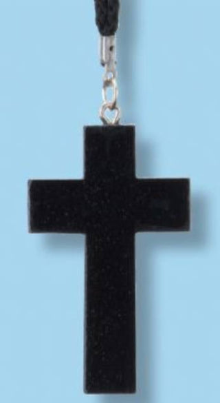 2" Dark Stained Cross, 30" Cord - 43-206-CD