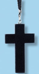 2.25" Dark Stained Cross, 30" Cord - 43-209-CD