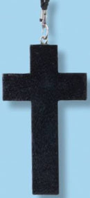3.25" Dark Stained Cross, 30" Cord - 43-212-CD