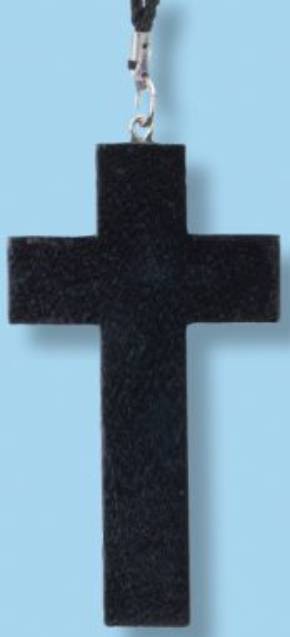 3.25" Dark Stained Cross, 30" Cord - 43-212-CD