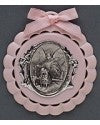 4.25" PINK CRADLE MEDAL - 43084