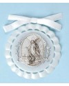 4.25" WHITE CRADLE MEDAL - 43086