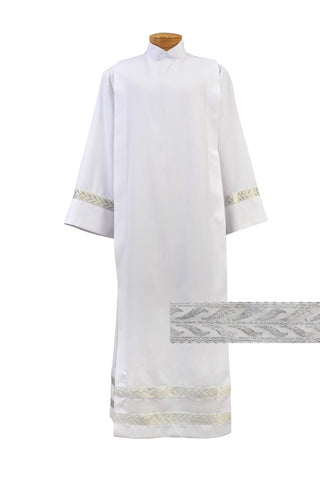 SILVER EMBROIDERED BAND ALB - 4331-ALB