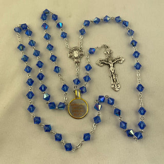 Sapphire Rondelle Swarovski Rosary (8mm) - 4432204