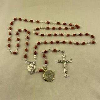 Brown Coco Oval Rosary (5x7mm) - 4437006G