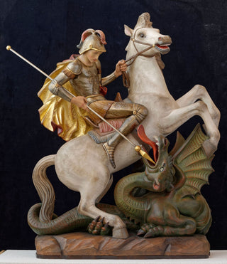 449 St George Statue - Wood Carved