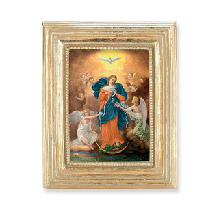 Our Lady Untier of Knots Print - 3.75 x 4.5" Gold Frame - 450G-906