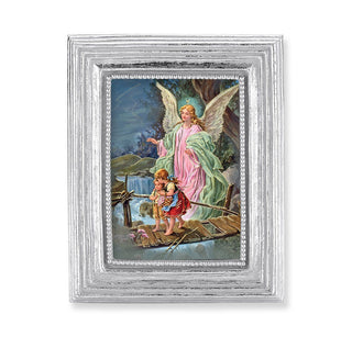 Guardian Angel Print - 3.75 x 4.5" Silver Frame - 450S-350