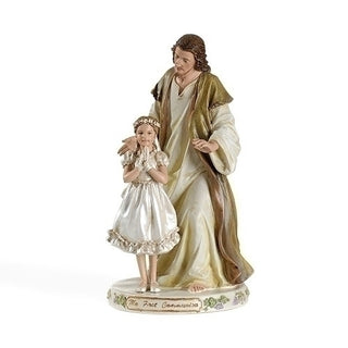 9.5" Jesus With Praying Girl Figure - 47744