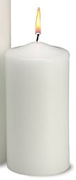 CC01-136 - 3" X 6" SOLID WHITE CANDLE