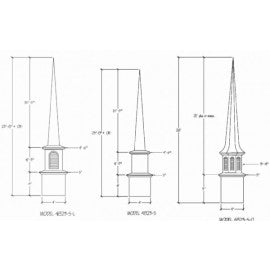 4823-S-L Steeple with Louvers