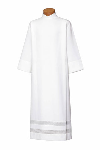 WHITE LINEN WEAVE POLY ALB - 4882-ALB