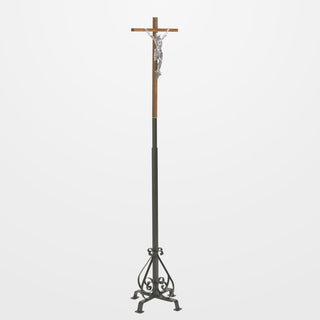 Wrought Iron Standing Processional Cross - 78"H - 4X10