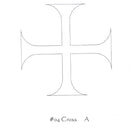 Scale Paten - 6"D - Design: 04/CROSS - ZEPPO-04/CROSS
