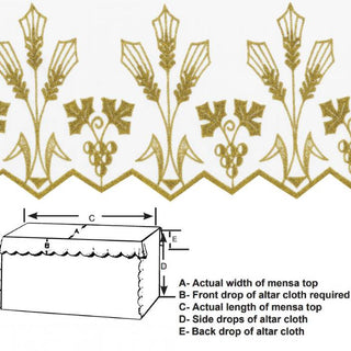 GOLD EMBROIDERED ALTAR CLOTH - 5008MG-AC