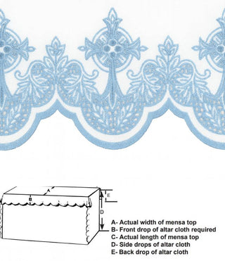 BAROQUE FLORAL ALTAR CLOTH - 508-AC