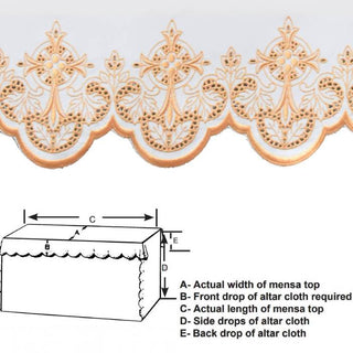 GOLD EMBROIDERED ALTAR CLOTH - 508MG-AC