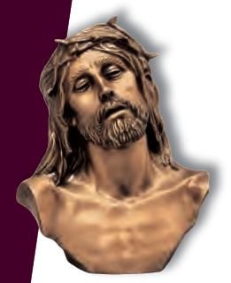 BUST OF CHRIST 17"X13 3/8" - 5105