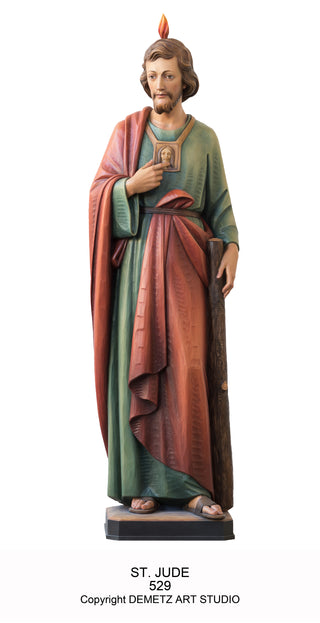 529 St Jude Statue - Wood Carved