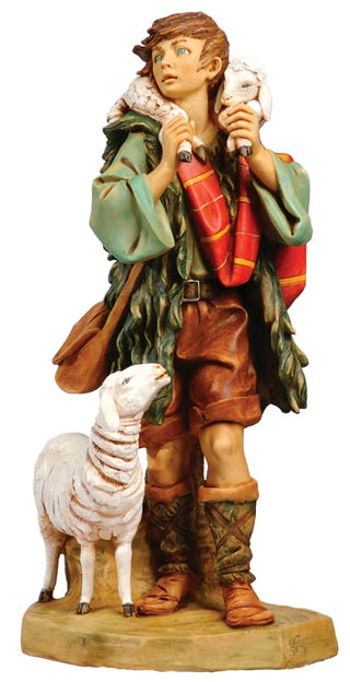 53151 27" GABRIEL SHEPHERD W/SHEEP & LAMB FIGURE