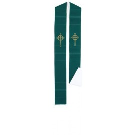 531 Reversible Deacon Stole - Embr Metallic Cross