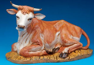 53734 18" SEATED OX FIGURE