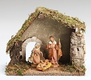 3PC 5" Scale Fontanini Nativity Set with Stable - 54710