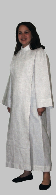 558 Flax Front Wrap Cassock Alb