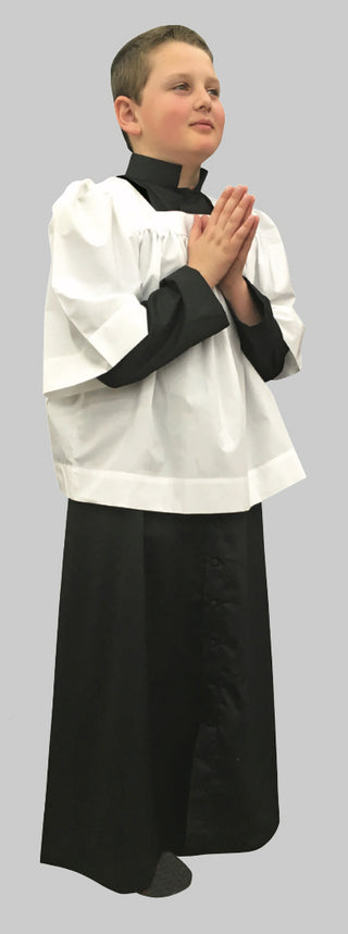 Black Server Cassock - Size 10 - 561B-SZ10