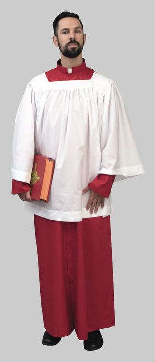 Red Cassock - Adult & Priest - Size 16F -55" Length - 564R-16F