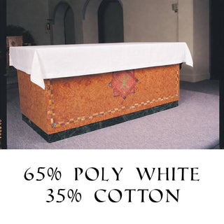 POLY-COTTON WHITE ALTAR CLOTH - 600-AC