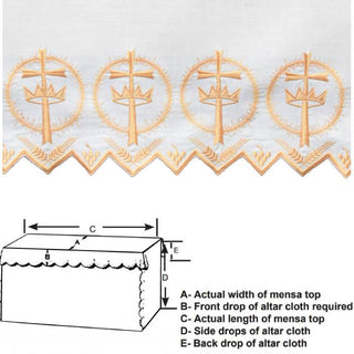 CROWN OF THORNS ALTAR CLOTH - G-6002-6003-AC