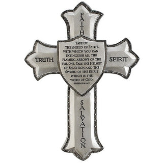 8.25'ARMOR OF GOD WALL CROSS - 60099