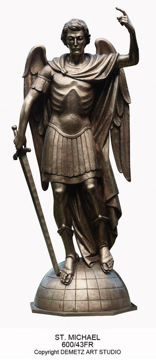 600-43 St Michael Bronze or Fiberglass