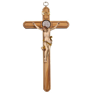 Cross St. Benedict Olive Tree with Corpus Leonardo - 602681O-PRT